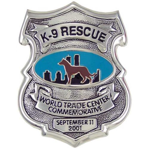 9-11 Commemorative K-9 Rescue Badge -  - PH913