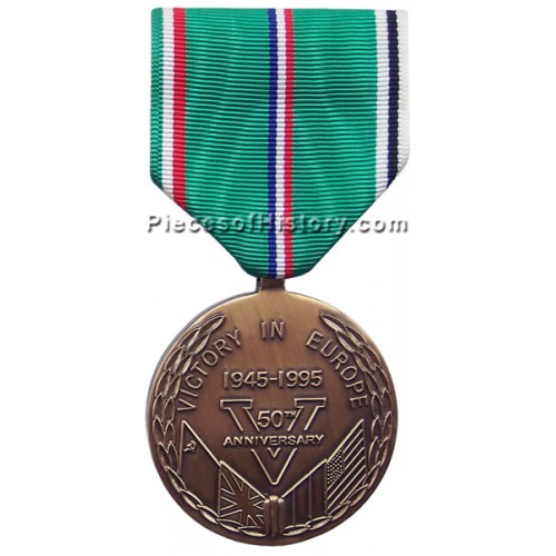 WWII 50th Anniversary of Victory in Europe Commemorative Medal - - COM-016 WWII 50th Anniversary of Victory in Europe Commemorative Medal - - COM-016