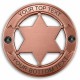 Custom Round 6 Point Copper Star with Crystals Badge - - PH3053R Custom Round 6 Point Copper Star with Crystals Badge - - PH3053R