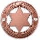Custom Round 6 Point Copper Star with Crystals Badge - - PH3053R Custom Round 6 Point Copper Star with Crystals Badge - - PH3053R