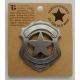 Custom Shield 5 Point Sheriffs Badge - Engraved w/ Pinback -  - PH3061C