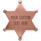 Custom 6 Point Star Badge with Text Engraving -  - PH309C