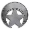 Custom Engraving Crescent Star Silver Badge / Personalized / Blank Custom Engraving Crescent Star Silver Badge / Personalized / Blank