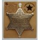 Sheriff Star Filigree Antique Brass Badge -  - PH411