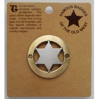 Blank Gold & Silver Round Star Badge