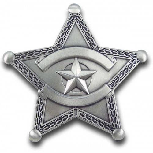 Blank Silver Star Badge - - PH307 Blank Silver Star Badge - - PH307