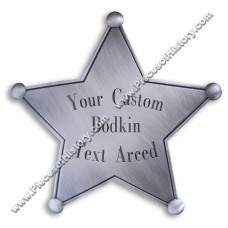Custom 5 Point Star Badge with Text Engraving / Personalized / Blank Custom 5 Point Star Badge with Text Engraving / Personalized / Blank