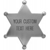 Custom 6 Point Wild West Star Badge with Engraving / Personalized / Blank