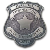 Custom Brothel Inspector Badge