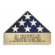 Custom Engraved Folded Memorial Flag - Antique Gold in Presentation Box - - EN1000 Custom Engraved Folded Memorial Flag - Antique Gold in Presentation Box - - EN1000