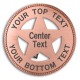 Custom Round 5 Point Copper Star Badge -  - PH3123C
