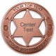 Custom Round 6 Point Copper Star Badge -  - PH3053C