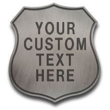 Custom Shield Badge with Text Engraving