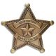 Custom 5 Point Sheriff Silver Star Badge with border -  - PH3071C