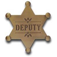Deputy Mini Badge - Antique Gold
