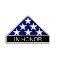 In Honor Folded Flag Pin Silver Pin In Honor Folded Flag Pin Silver Pin