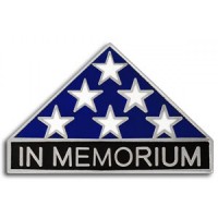 In Memoriam Folded Flag Pin Silver Pin In Memoriam Folded Flag Pin Silver Pin