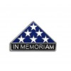 In Memoriam Folded Flag Pin Silver In Memoriam Folded Flag Pin Silver