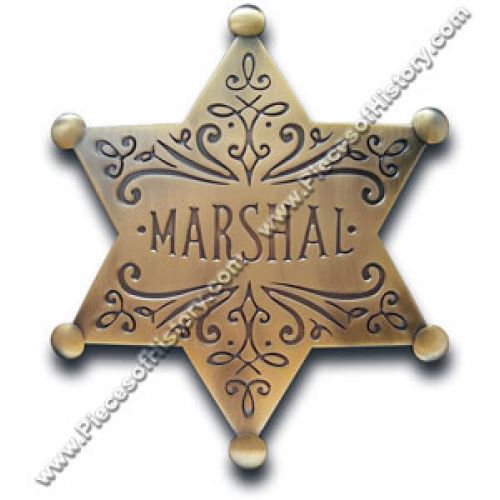 Marshal Star Brass Badge -  - PH409