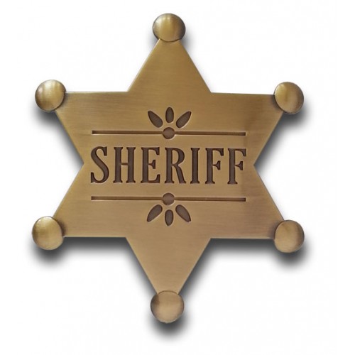 Sheriff Mini Badge - Antique Gold -  - TPH11AG