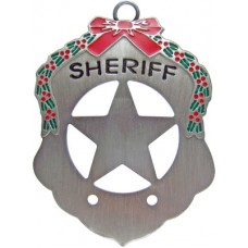 Sheriff's Shield Christmas Ornament