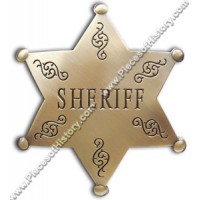 Sheriff Sheriff Antique Brass Badge
