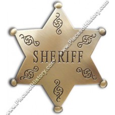 Sheriff Sheriff Antique Brass Badge