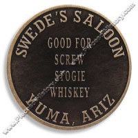 Swede's Saloon Brothel Token Swede's Saloon Brothel Token