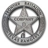 Wild West Texas Rangers Co. D Peso Back Badge