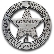 Texas Rangers Co. D Peso Back Badge