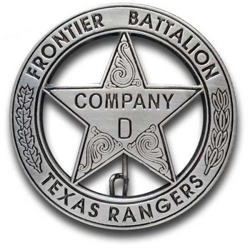 Texas Rangers Co. D Peso Back Badge -  - PH009