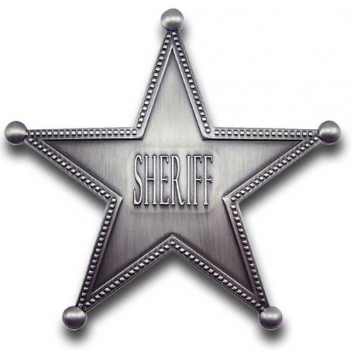 Tin Star Badge Sheriff - - PH087 Tin Star Badge Sheriff - - PH087