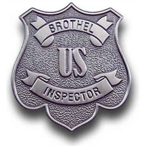 US Brothel Inspector Badge Pin -  - P088