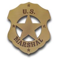 US Marshal Mini Badge - Antique Gold