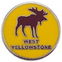 West Yellostone Moose Pin Large
