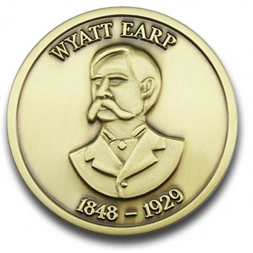 Wyatt Earp Collectible Gunfighter Coin - Antique Gold - - COIN1AG Wyatt Earp Collectible Gunfighter Coin - Antique Gold - - COIN1AG